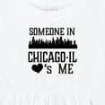 thumbnail image 4 of Inktastic Chicago Illinois Someone Loves Me Skyline Girls Baby Dress, 4 of 5
