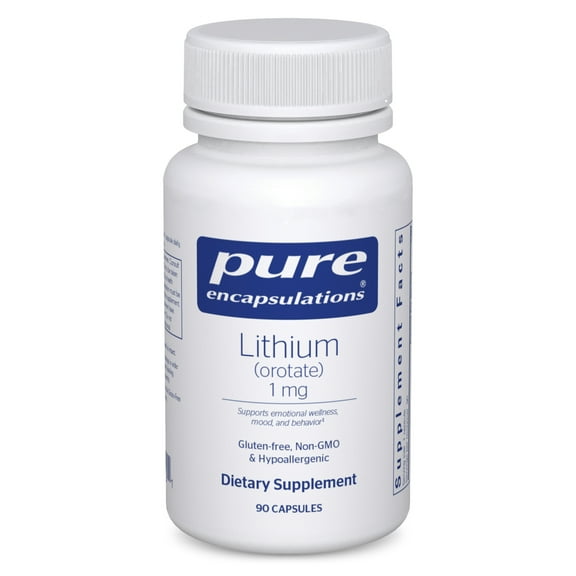 Pure Encapsulations Lithium (Orotate) 1 mg | Support for Calmness and Behavior | 90 Capsules