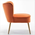 thumbnail image 4 of Uspridefurniture Sauter 23.2" Wide Mid-Century Modern Microfiber Accent Chair, Orange Red, 4 of 5