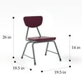 thumbnail image 3 of Tot Mate Versa Children's School Chair, Stackable Classroom Seating for Kids, Purple, 14", Set of 2, 3 of 6