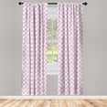 thumbnail image 4 of Ambesonne Valentine Window Curtains, Love Inspired Hearts, Each 28" W x 63" L, Lavender Purple, 4 of 4