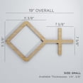 thumbnail image 2 of Ekena Millwork 19 "W x 11 3/8"H x 1/4"T Small Cameron Decorative Fretwork Wood Wall Panels, Hickory, 2 of 13
