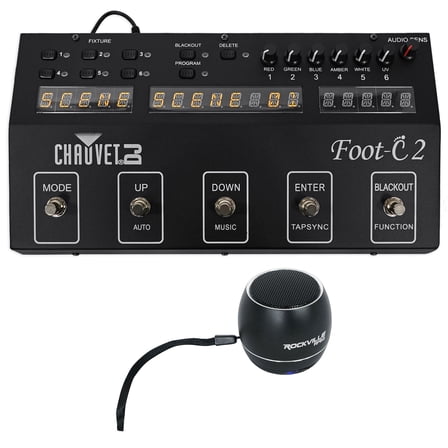 Chauvet DJ Foot C-2 36-Channel DMX Foot Controller MIDI Input Bluetooth Speaker