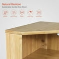 thumbnail image 6 of Bamboo Corner Bread Box for Kitchen Counter, 2 Tier Bread Keeper Wooden Round, Farmhouse Bread Storage Bin for Kitchen Countertop, Counter Organizer for Bread, Cup, Fruit, Spice, Snack, 6 of 7