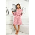 U2SKIIN Women Plush Robe, Short Womens Fleece Robes Soft Warm Spa