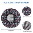 thumbnail image 3 of Shower Caps,Dark Colorful Unicorn Pattern Waterproof Shower Cap for Women 4 Pieces,Double Reusable Hair Cover for Shower PEVA Elastic Stretch Hem, 3 of 7