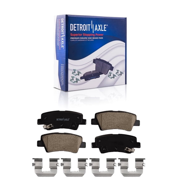 Detroit Axle - Rear Brake Pads for Hyundai Elantra Coupe GT Accent Ioniq Venue Kia Amanti Soul Rio Niro Ceramic Brake Pad