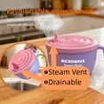 thumbnail image 4 of Tusjiain Ramen Cooker Bowl - 45 oz Microwaveable Noodle Bowl BPA Free with Chopsticks  (purple), 4 of 7