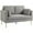 Grey, variant on HOMCOM 55" Loveseat Sofa, Corduroy Upholstered Small Sofa Couch w/ Pillows