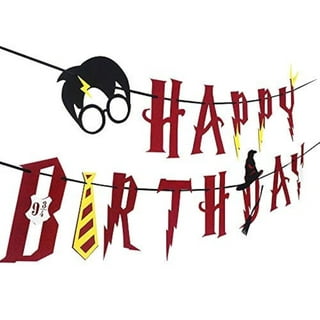 Wobbox Retro Colour Happy Birthday Bunting Banner/ Harry Potter Theme  Birthday Party/ Happy Birthday Banner : : Toys