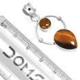 thumbnail image 2 of Natural Tiger Eye Pendant 925 Sterling Silver Handmade Jewelry, 2 of 4