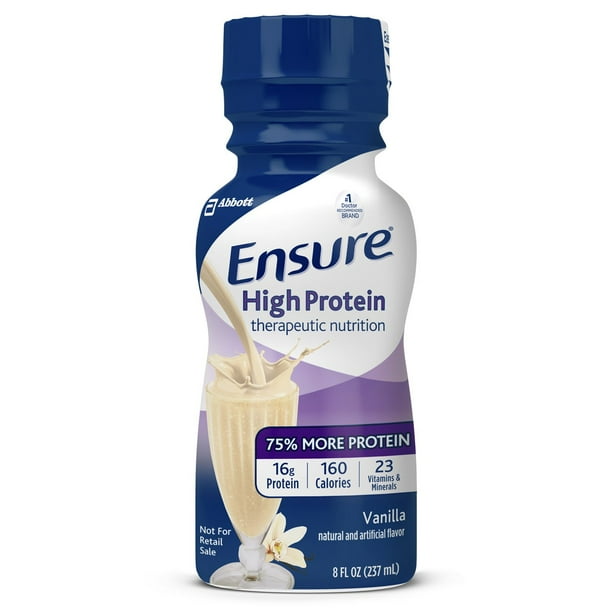 Ensure High Protein Vanilla Flavor 8 oz. Bottle Ready to Use, 64136