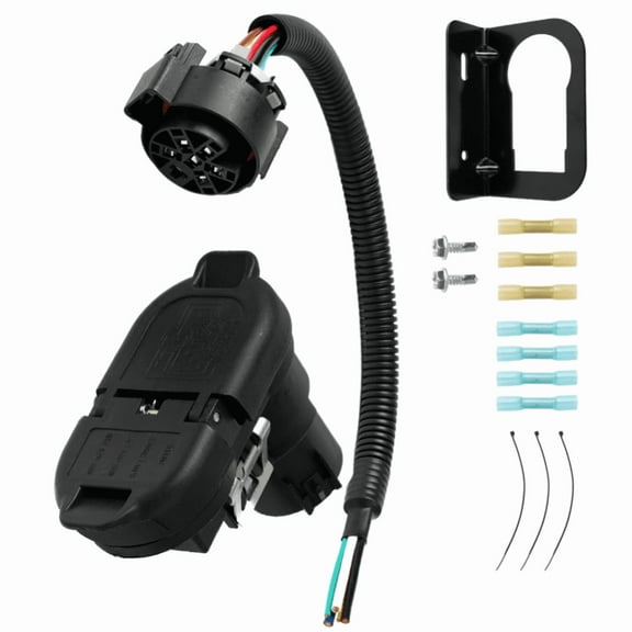 ​​7-Pin Trailer Wiring Harness Kit with USCAR Connector, Multi-Tow Vehicle to Trailer Light Plug Adapter, Universal Towing Electrical Connection​​