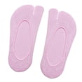 thumbnail image 3 of Calcetines de chanclas de dos dedos para mujer, calcetines de algodón con puntera dividida, calcetines invisibles de verano, dos Púrpura claro, 3 of 9