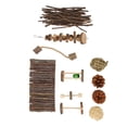 thumbnail image 1 of Hamster Toys Set, Teeth Grinding Promote Exercise Small Animal Molar Toys Hideout Bridge Wood Sticks Chew String  For Chinchilla For, 1 of 8