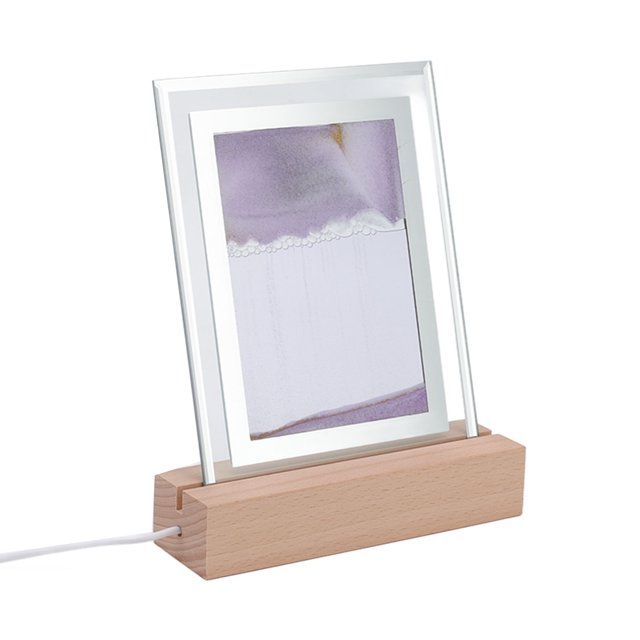 Luz Nocturna De Pintura De Arena Movediza Exquisita Aplicación Amplia De Luz LED De Pintura De Arena Transparente Para Escritorio ANGGREK Otros
