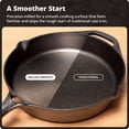 thumbnail image 5 of Greater Goods 12 inch Cast Iron Skillet, Smooth Milled, Organically Seasoned Sauce Pan Surface, 5 of 10