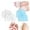 White+Blue, variant on Briza Toe Sleeves, 2/4 Pairs Silicone Toe Sleeves Toe Protectors, Breathable Soft and Comfortable Gel Toe Separators & Toe Spacers for Men Women (ONE SIZE,White+Transparent)