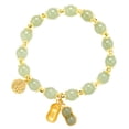 thumbnail image 2 of rygai Beaded Bracelet Unique Light Luxury Minimalistic Compact Good Symbolism Solid Imitation Jade Hand Ornament Bracelet Clothing Gift,Green, 2 of 7