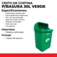 thumbnail image 2 of Bote De Basura Minimalista Con Tapa Tipo Cortina Compacto 30 L Sablón 8043VD, 2 of 6