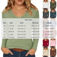 thumbnail image 3 of Utoimkio Women's V Neck Long Sleeve Undershirts Slim Fitted Stretchy Casual Basic Tee for Daily Wear Size XS-XL, 3 of 9