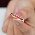 thumbnail image 3 of Rosec Jewels Mens 1/2 CT Princess Cut Garnet Half Eternity Ring, Minimal Garnet Semi Eternity Ring, Channel Set Garnet Ring, Garnet Stackable Ring, 18K Rose Gold, US 11.50, 3 of 6