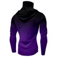 thumbnail image 5 of Gradient Hooded Long Sleeve Shirt for Men UPF 50+ Sun Protection Fishing Hiking Quick Dry Athletic Top Out Summer Sports Wear Cooling Purple XL, 5 of 5