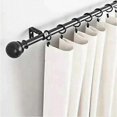 thumbnail image 5 of Adjustable Curtain Rod Brackets Wall Mount Hangers for Drapery Support Black Iron, 5 of 5