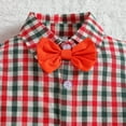 thumbnail image 4 of GYRATEDREAM Toddler Baby Boy Christmas Clothes Suit Formal Dress Shirt+Bowtie+Suspender Pants Gentleman Wedding Outfits for 2-3T Orange, 4 of 9