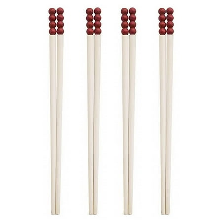 

Farfi 4Pcs Chinese Chopsticks Smooth Surface Food Grade Reused Comfortable Grip Sturdy Tableware Alloy Sugar-coated Haws Diner Chopsticks Dining Room Supply (Type A)