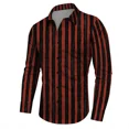 thumbnail image 1 of Camisa nueva para hombre, camisa informal con estampado de rayos, camisa de fiesta con solapa, diseño de diseñador de lujo a la moda, camisa de tela cómoda con botones, 1 of 6