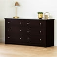 thumbnail image 6 of Pemberly Row Modern / Contemporary 6 Drawer Dresser in Chocolate, 6 of 13