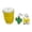 Yellow, variant on Mini Water Cooler Can Holder for 12oz Slim & Standard Cans, 3D Printed Insulated Sleeve with Straw & Charm Opener (Blue, Standard Can Bottle Opener)