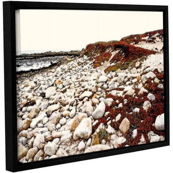 ArtWall Linda Parker "A Pebble Beach" Gallery-wrapped Floater-framed Canvas
