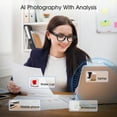 thumbnail image 5 of AI Smart Glasses with 8MP Camera, Real-Time Translation, Bluetooth Music & Calls, Color-Changing Lenses, Long Battery for Travel & Business, 5 of 8