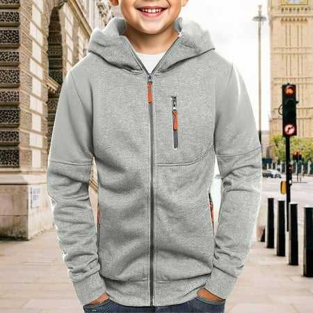 TIREOW Men s Full Zip Up Fleece Hoodie Lightweight Fall Tops Casual Solid Color Sweatshirt with Zipper Pockets Long Sleeve Fashion Sports Hooded Jacket