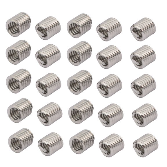 Unique Bargains #6-32x0.276" 304 Stainless Steel Helical Coil Wire Thread Insert 25Pcs