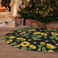 thumbnail image 6 of Yiaed Bees and Sunflowers Print Christmas Tree Skirt , Tree SkirtsTree Mat for Christmas Winter Holiday Indoor Decorations-30", 6 of 7