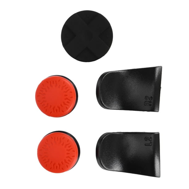 Tapa de tecla 5 en 1 para joystick, extensor de gatillo L2 R2 para mando de PS5, color rojo