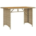 thumbnail image 4 of vidaXL 2 Piece Patio Dining Set with Cushions Beige Poly Rattan, 4 of 5