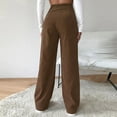 thumbnail image 7 of High Waist Corduroy Wide Leg Trousers for Women Straight Fit Casual Big Size Pants, 7 of 7