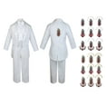 thumbnail image 1 of Baby Boy Christening Baptism Formal White Tail Suit Silver Maria on Back Sm-20, 1 of 4