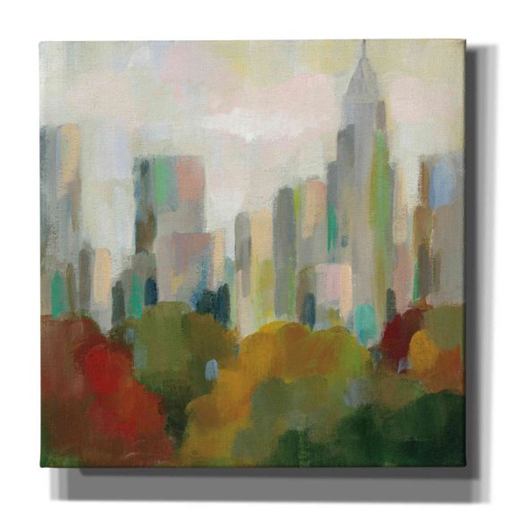 Epic Graffiti 'NYC Central Park II' by Silvia Vassileva, Canvas Wall Art, 37"x37"