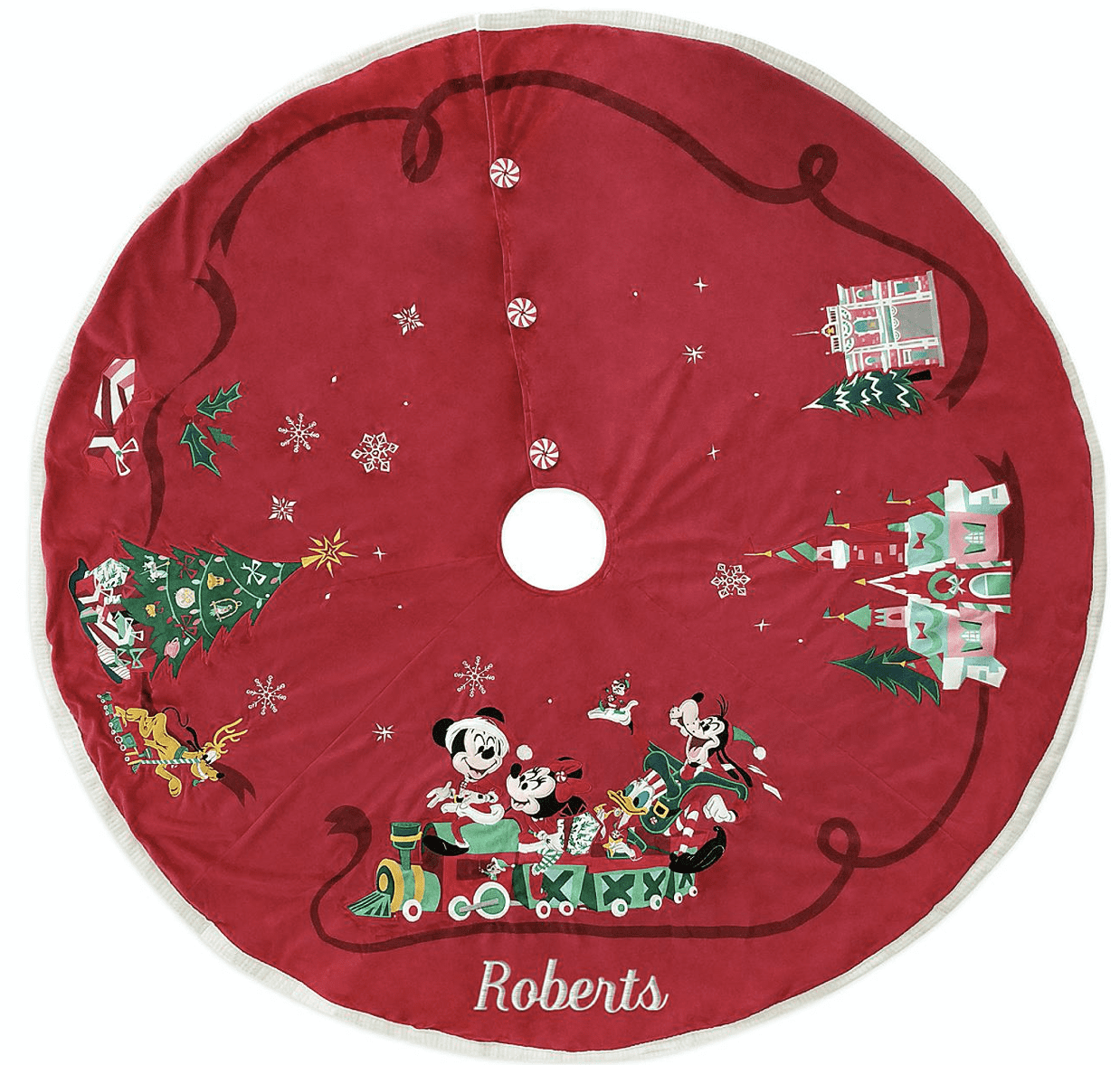Disney Mickey Mouse and Friends Holiday Tree Skirt New