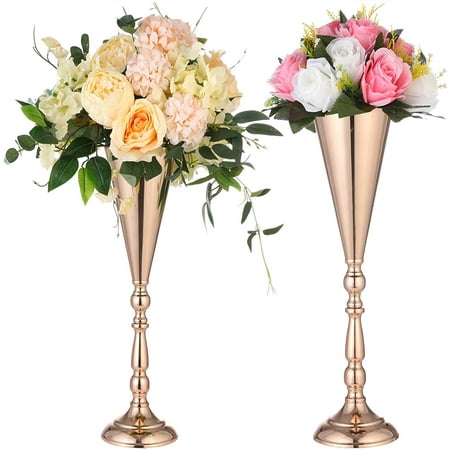 Trumpet Vases For Centerpieces 2 Pcs Living Room 16 5 42cm H Tall Vase Wedding Tables Flower Stand And Table Decorations Gold Party G42 Canada Tall Vase Wedding Centerpieces, Tall Wedding Table Centerpiece Ideas For Living Room