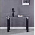 thumbnail image 6 of Historyli Go5H Glass Console Table, Accent Sofa Table With Tempered Glass Top And Storage Shelf, 2 storey End Table,For Living Room Hallway, 6 of 8