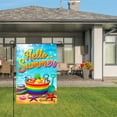 thumbnail image 3 of Amhnf Hello Summer Rainbow Bucket Beach Toys Garden Flag For Home Outdoor Garden Yard Decor 12x18 inch, 3 of 5