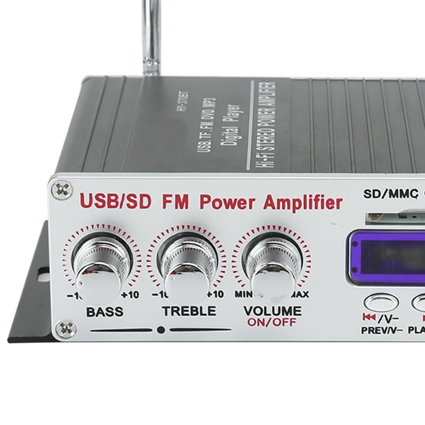 Amplificador de Potencia, Amplificador de Alta Home Bluetooth Power Amplifier, Bluetooth Hifi Stereo para Motocicletas Car