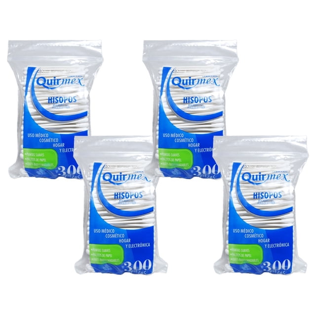 Hisopos De Algodón Quirmex 300 Piezas Pack con 5 piezas