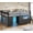 Black, variant on Loft Bed Twin Size with 7 Storage Drawers, Bookcase and LED Lights, Low Metal Loft Bed with 14" H Guardrail,Ladder,Under-Bed Space,Pink